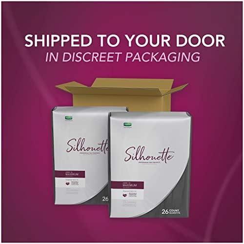 image:imageDepend Silhouette Adult Diapers Incontinence amp Postpartum Bladder Leak Underwear for Women Maximum Absorbency Medium Pink 22 Count Packaging May VaryBlack