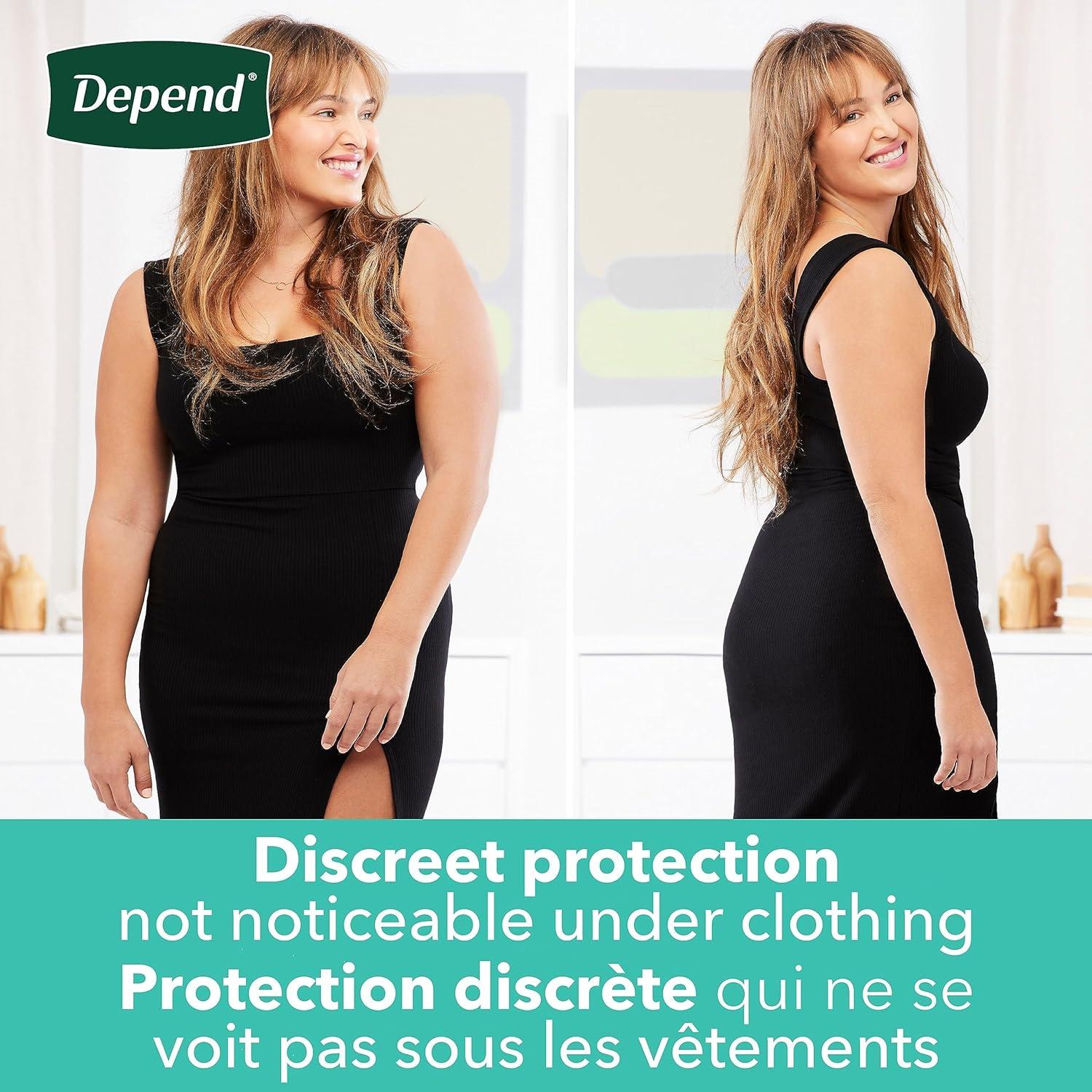 image:imageDepend Fresh Protection Adult Diapers Incontinence amp Postpartum Bladder Leak Underwear for Women Disposable Maximum ExtraExtraLarge Blush 44 Count 2 Packs of 22 Packaging May VaryXLarge
