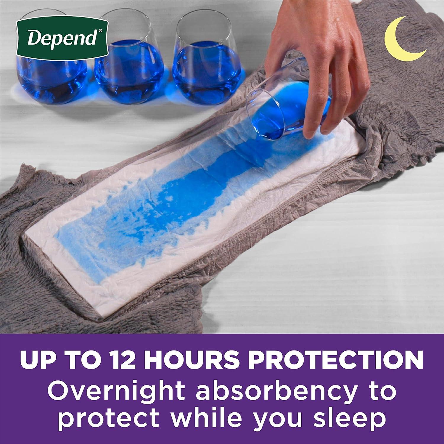 image:imageDepend Night Defense Adult Diapers Incontinence Underwear for Men Disposable Overnight ExtraLarge Grey 48 Count 4 Packs of 12 Packaging May VaryXLarge