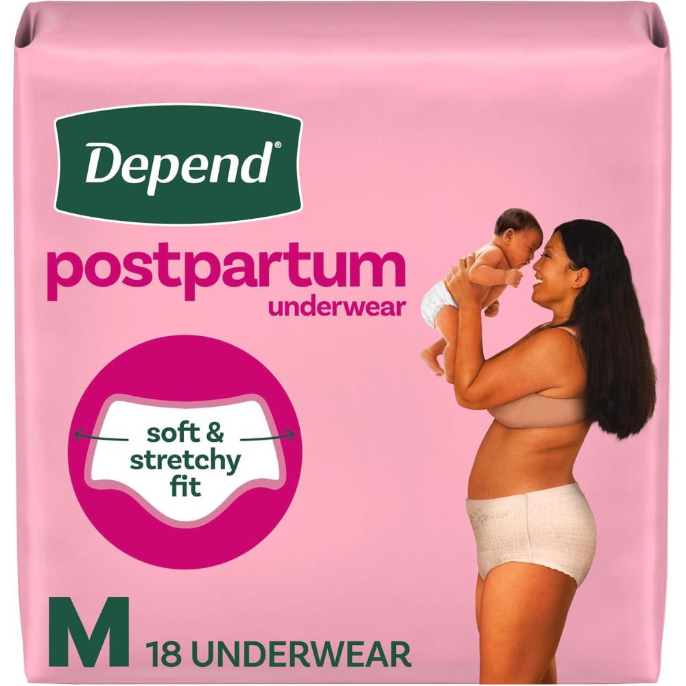 image:imageDepend Postpartum Underwear for Women Adult Incontinence Underwear Maximum Absorbency Large 17 Count18