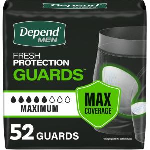 Depend Guards Incontinence Pads for Men, Maximum Absorbency, 168 Count, Packaging May Vary(New)