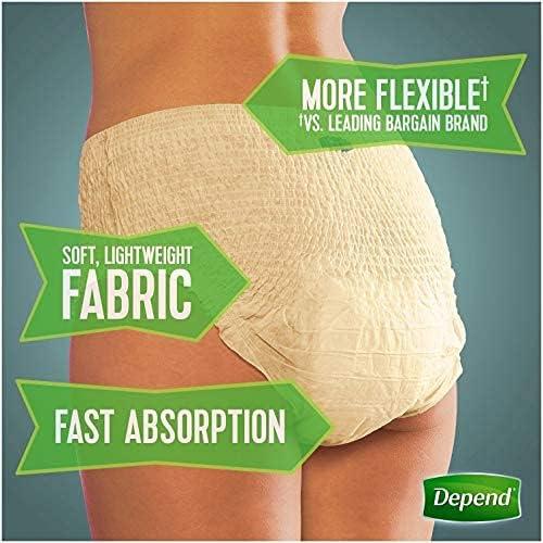 image:imageDepend Night Defense Adult Diapers Incontinence amp Postpartum Bladder Leak Underwear for Women Disposable Overnight Small Blush 16 Count Packaging May VaryLarge