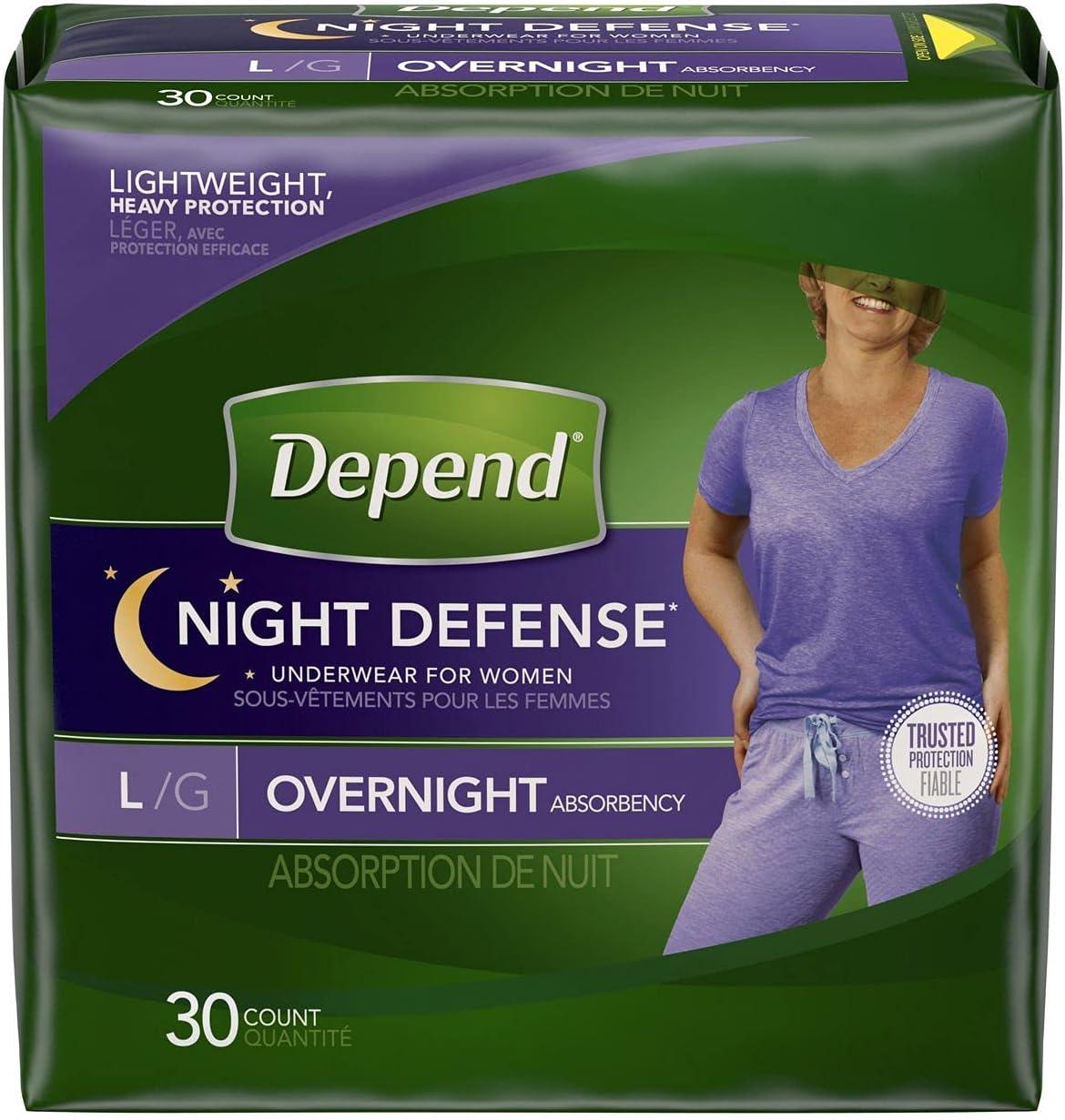 image:imageDepend Night Defense Adult Diapers Incontinence amp Postpartum Bladder Leak Underwear for Women Disposable Overnight Small Blush 16 Count Packaging May VaryLarge