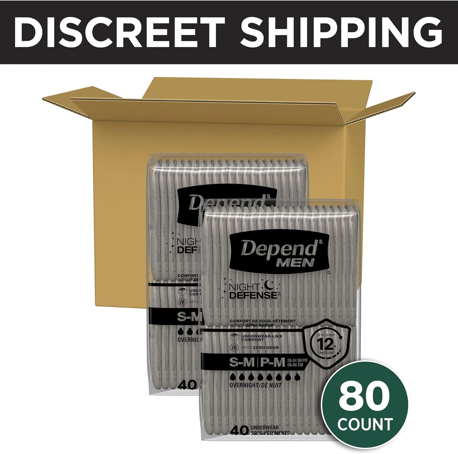 image:imageDepend Night Defense Adult Diapers Incontinence amp Postpartum Bladder Leak Underwear for Women Disposable Overnight XXL Blush 52 Count Packaging May VarySmallMedium