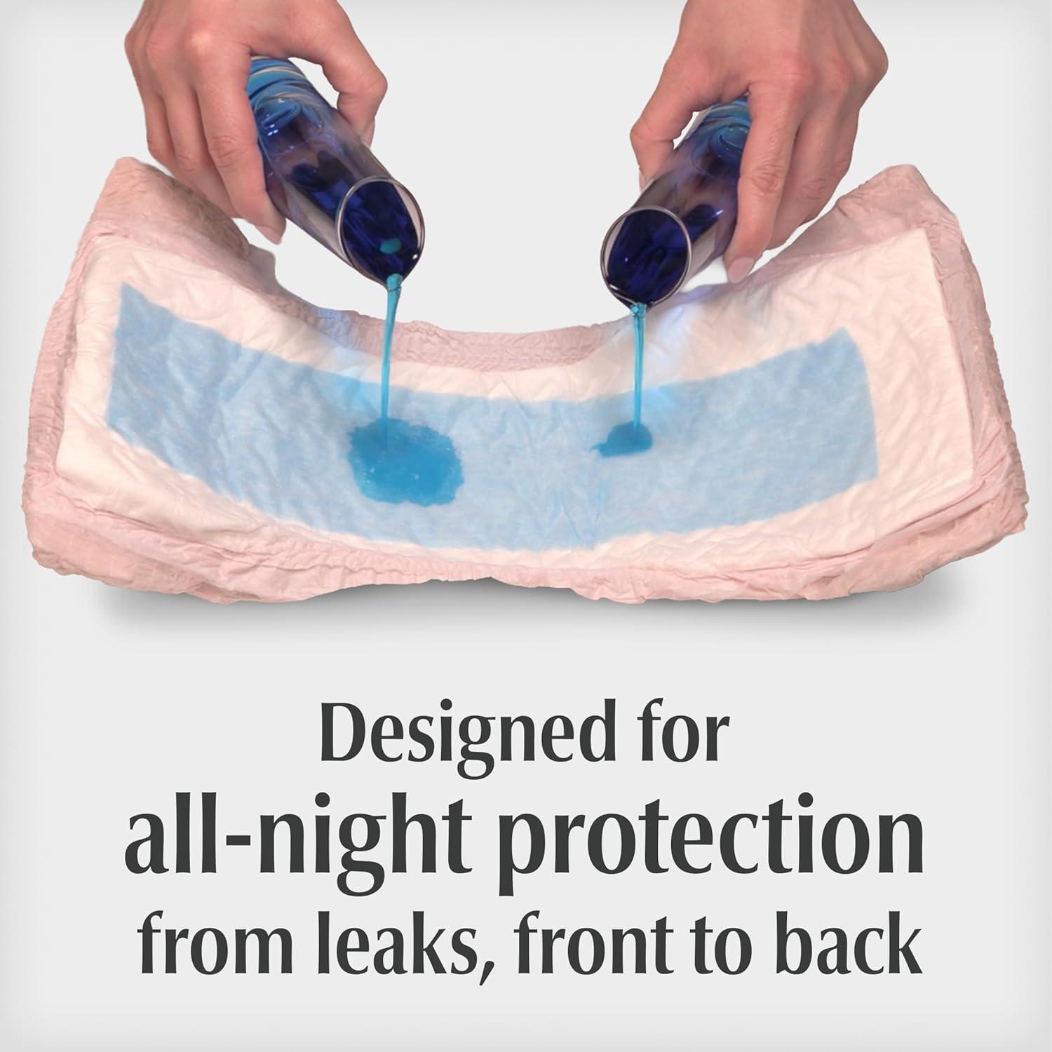 image:imageDepend Night Defense Adult Diapers Incontinence amp Postpartum Bladder Leak Underwear for Women Disposable Overnight XXL Blush 52 Count Packaging May VaryXxLarge