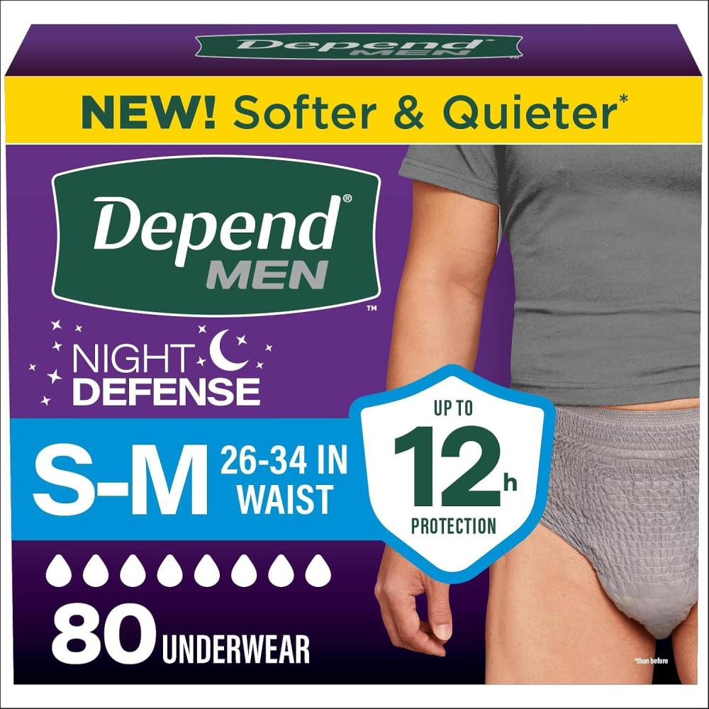 image:imageDepend Night Defense Adult Diapers Incontinence amp Postpartum Bladder Leak Underwear for Women Disposable Overnight XXL Blush 52 Count Packaging May VarySmallMedium